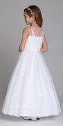 Lace Embroidered Flower Applique with Belt Dress Image 2