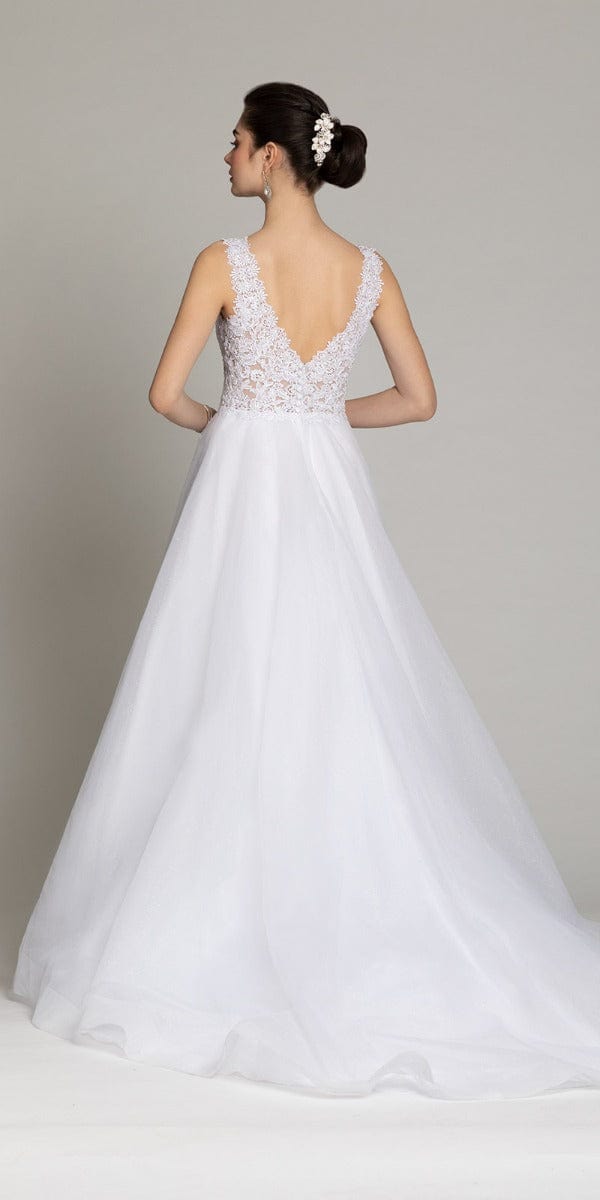 Camille La Vie Lace Glitter Tulle A-Line Wedding Gown