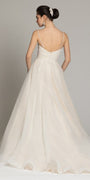 Surplice Glitter Tulle A Line Wedding Gown Image 3