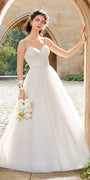 Surplice Glitter Tulle A Line Wedding Gown Image 1