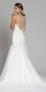 Beaded Tulle Trumpet Gown with Illusion Neck Image 3