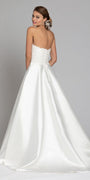Strapless Lace Bodice Mikado Ball Gown Image 3