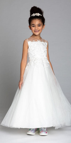 3D Embroidered Flower Tulle Dress Image 3