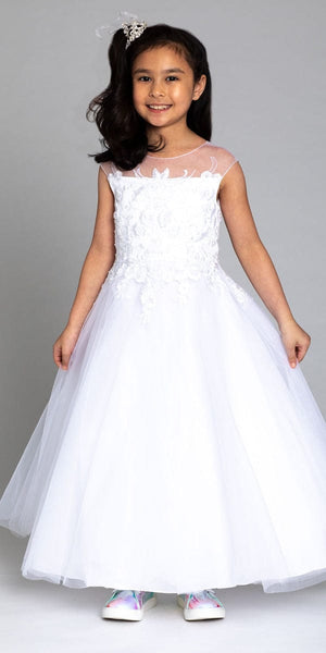 3D Embroidered Flower Tulle Dress Image 1
