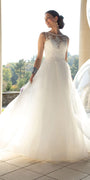 Bateau Embroidered Tulle Ballgown Image 2