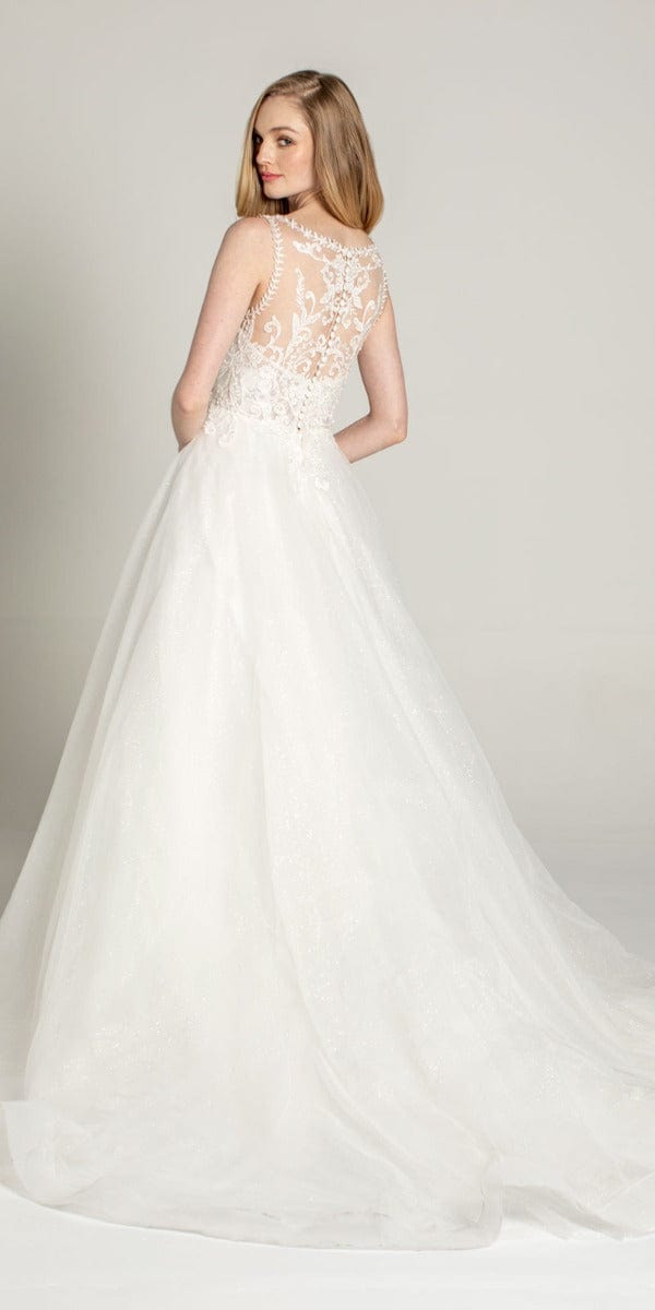 Bateau Embroidered Tulle Ballgown Image 3