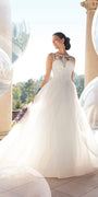 Bateau Embroidered Tulle Ballgown Image 1