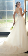 Embroidered Satin Sweetheart A Line Dress Image 2