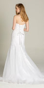 Sweetheart  Embroidered Trumpet Dress with Tulle Godets Image 4