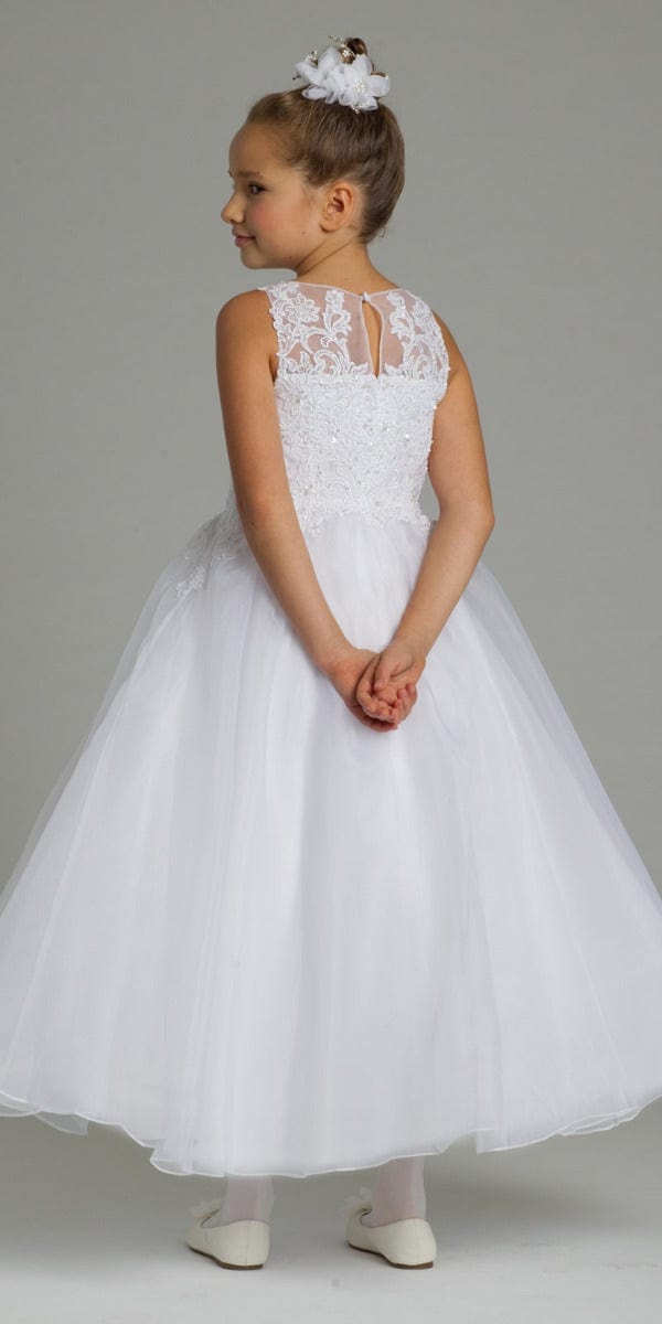 Camille La Vie Lace and Organza Flower Girl Dress