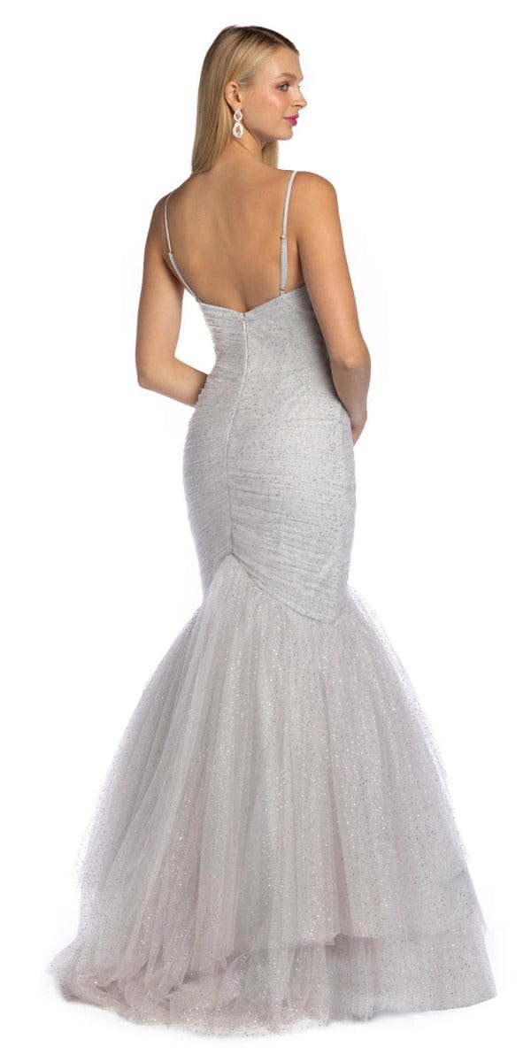 Glitter Tulle All Over Ruched Mermaid Dress Image 2