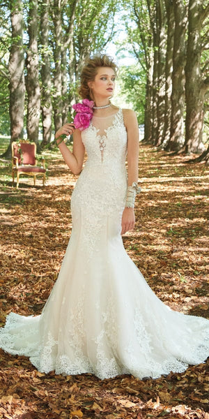 Beaded Lace Mermaid Wedding Dress Image 1