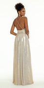Metallic Sweetheart Rhinestone Trim Dress Image 2